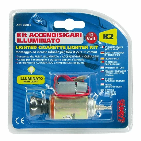 Bricheta auto completa iluminata K2 - O 21mm - 12V