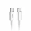 Cablu de date si incarcare USB Type-C la tip USB Type-C, 60W, 100cm, FullLINK Amio, Alb