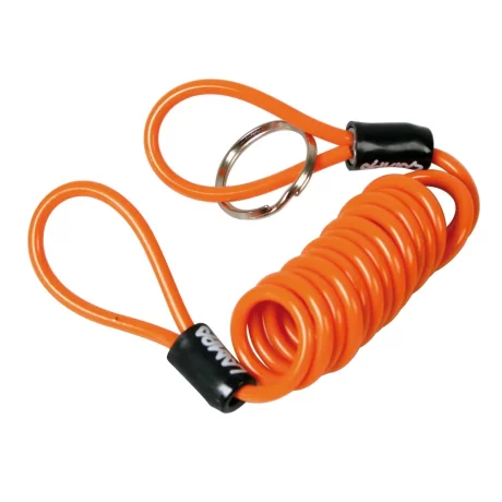 Cablu spiralat din otel Safety Reminder - 150cm - Portocaliu
