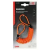 Cablu spiralat din otel Safety Reminder - 150cm - Portocaliu