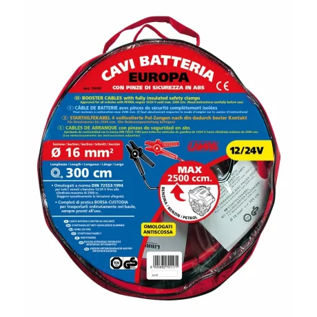 Cablu transfer curent Europa 300cm, motoare pana la 2500cc, 12/24V