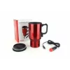 Cana termos cu incalzire Amio, 450ml, alimentare la bricheta auto 12V, Rosu