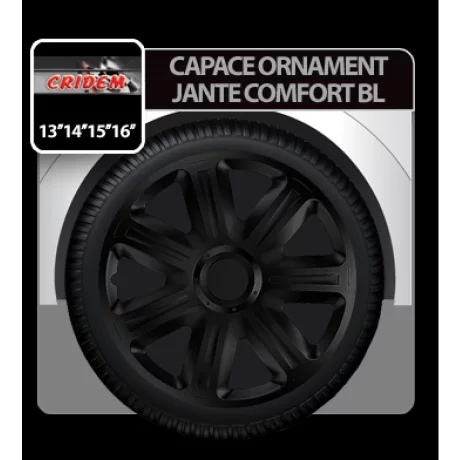 Capace roti auto Comfort BL 4buc - Negru - 13&#039;&#039;
