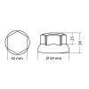 Capacele ABS prezoane camion 10buc - O 32/33mm - Crom