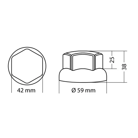 Capacele ABS prezoane camion 10buc - O 32/33mm - Crom