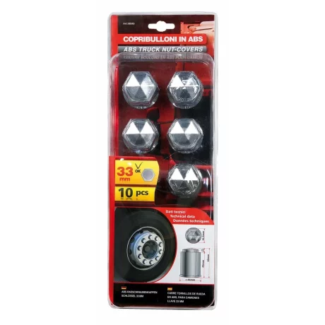 Capacele ABS prezoane camion 10buc - O 33mm - Crom