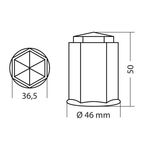 Capacele ABS prezoane camion 10buc - O 33mm - Crom