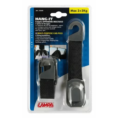 Carlige multifunctionale la tetiera Hang-It 2buc