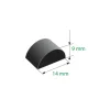 Cheder cauciucat universal cu adeziv 310cm - 14x9mm