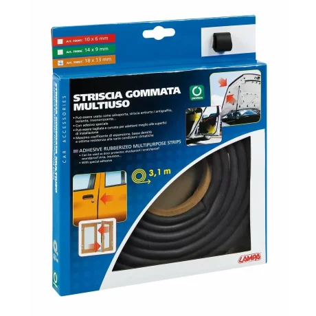 Cheder cauciucat universal cu adeziv 310cm - 18x13mm