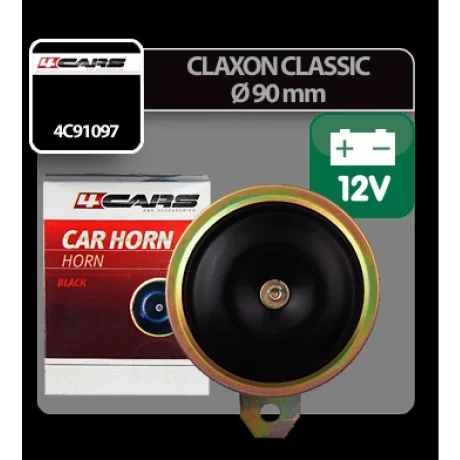 Claxon Classic O 90mm, 12V - 4Cars