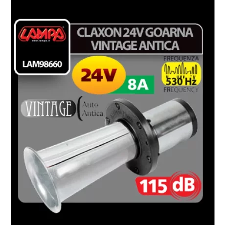 Claxon goarna Vintage 24V, 8A