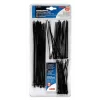 Coliere plastic 75buc asortate 90 - 120 - 190mm - Negru