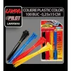 Coliere plastic color 100buc - 0,25x15cm