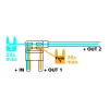Conector rapid pentru doua sigurante plate mici 30+20A 12/24V