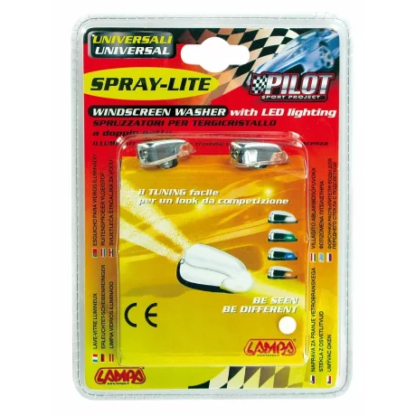 Diuze spalator parbriz Spray-Lite cu LED 12V - Alb