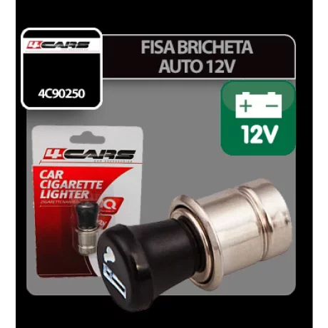Fisa bricheta auto 4Cars - O 22mm - 12V