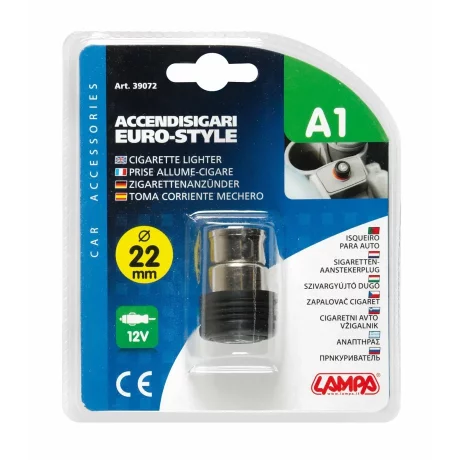 Fisa bricheta auto Euro-Style - O 22mm - 12V