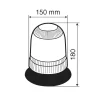 Girofar galben cu magnet, cu bec halogen H3 12V
