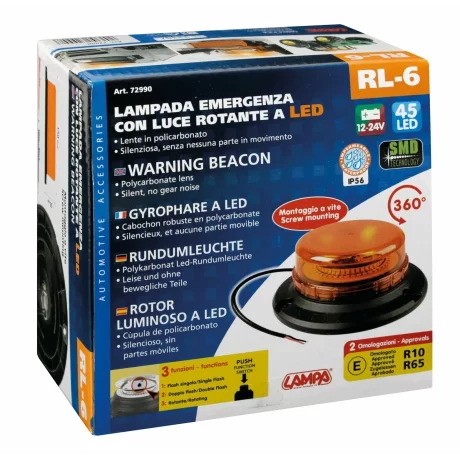 Girofar stroboscopic galben LED 12/24V RL-6