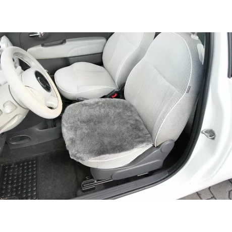 Husa scaun auto pentru sezut, din blana de oaie Comfort Max 1buc - Gri
