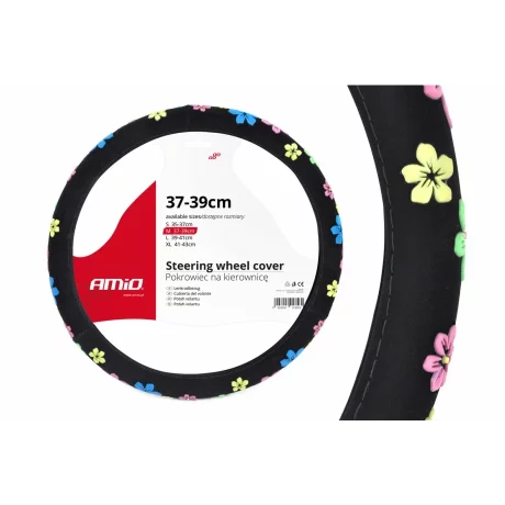 Husa volan Amio SWC-13-M, O 37/39 cm - Flower