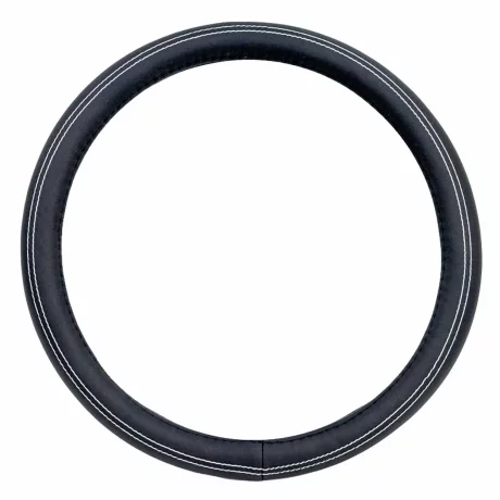 Husa volan Amio SWC-15-M, O 37/39 cm - Negru/Alb
