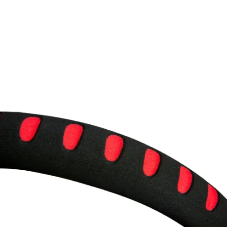 Husa volan burete color 4Cars - O 37-39cm - Negru/Rosu