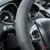 Husa volan din piele Amio SWC-48-M - O 37-39 cm - Negru