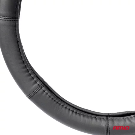 Husa volan din piele Amio SWC-48-M - O 37-39 cm - Negru