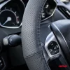Husa volan din piele perforata Amio SWC-50-M - O 37-39 cm - Negru