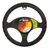 Husa volan imitatie piele Spa - M - O 37/39cm - Negru/Rosu