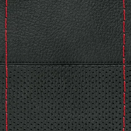 Husa volan piele Sport - Lampa - L - O 37-39cm - Negru/Rosu