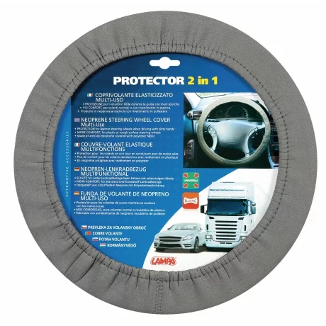 Husa volan protector elasticizat 2 in 1 - Gri