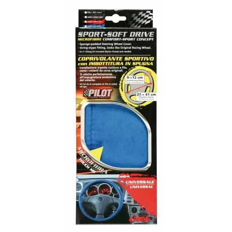 Husa volan soft drive Pilot Lampa - U - O 37-41cm - Albastru