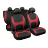 Huse scaun Capri stretch-fit 8buc - Negru/Rosu