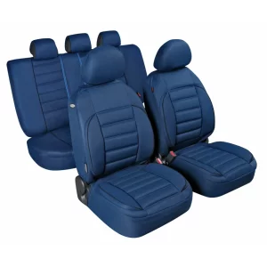 Huse scaun De-Luxe Sport Edition jacquard high-quality 9buc - Albastru