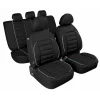 Huse scaun De-Luxe Sport Edition jacquard high-quality 9buc - Negru