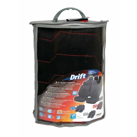 Huse scaun high-quality Drift 9buc - Negru/Rosu