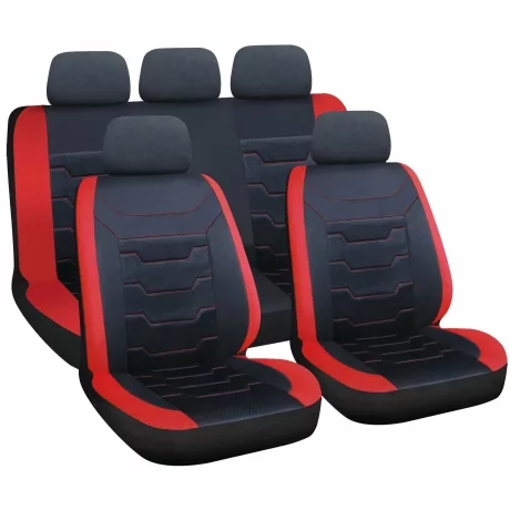 Huse scaun high-quality Drift 9buc - Negru/Rosu