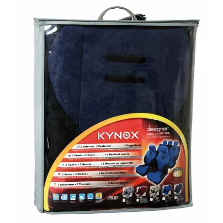 Huse scaun Kynox 9buc - Albastru inchis
