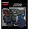 Huse scaun Sport 8buc jacquard high-quality - Rosu/Negru
