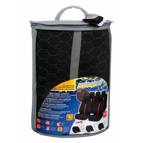 Huse scaun Stinger 9buc Negru/Gri