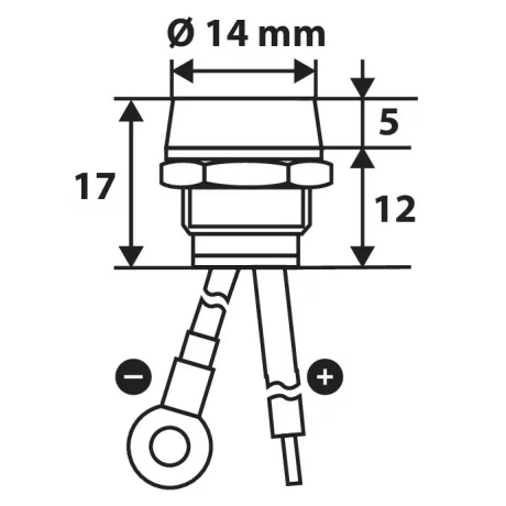 Indicator luminos LED 12/24V - Albastru
