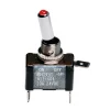 Intrerupator basculant cu LED, 2 terminale 12V - 20A - Rosu