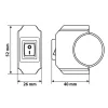 Intrerupator basculant impermeabil cu prindere pe ghidon 12V - 6A