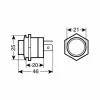 Intrerupator cu revenire, 12V/24V 5A, lumina LED - Albastru