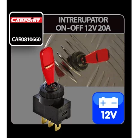 Intrerupator On-Off 12V 20A - Rosu