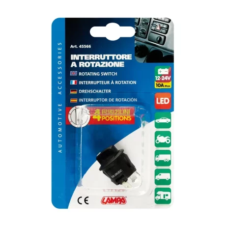 Intrerupator rotativ cu 4 pozitii 12/24V - 10A