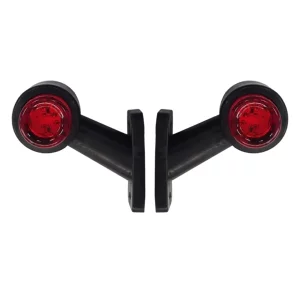 Lampa gabarit camion cu brat extra scurt 60° cu LED 12/24V Set 2buc Stg/Dr - Alb/Rosu
